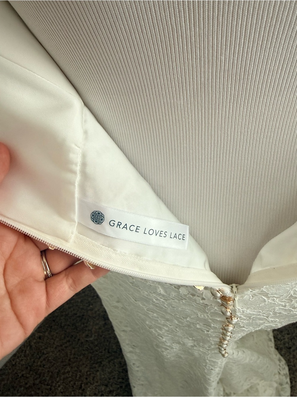 NEW Grace Loves Lace Joy Strapless Wedding Dress (L) and Joy Bolero Jacket (M) - Picture 9 of 16